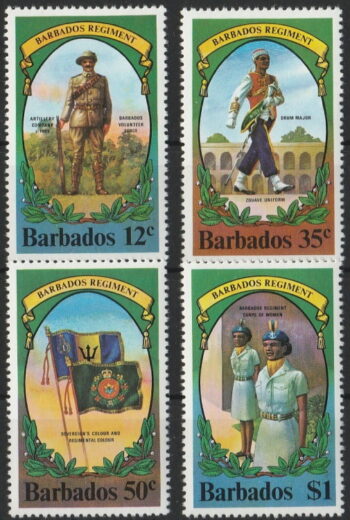 Barbados 1980 – 4 kompl ** – Barbados regemente