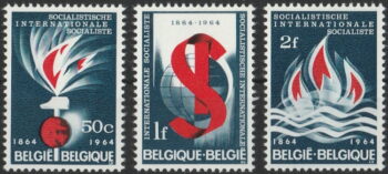 Belgien 1964 – 3 kompl ** – Internationella socialismen